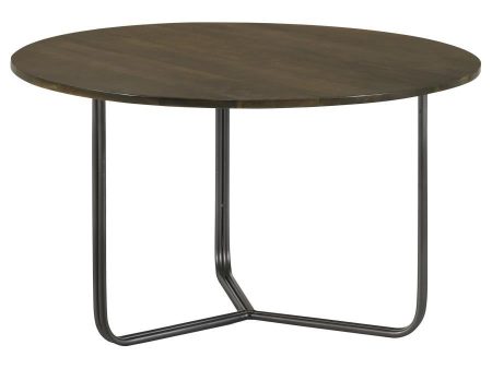 Yaritza - Round Mango Wood Coffee Table - Natural And Gunmetal Online Hot Sale