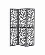 Nailan - 3-Panel Room Divider Folding Screen Open Mosaic - Black For Sale