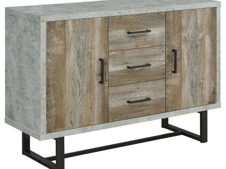 Abelardo - 3-Drawer Engineered Wood Cabinet - Weathered Oak Discount