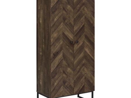 Carolyn - 2 Door Engineered Wood Accent Cabinet - Rustic Oak For Sale