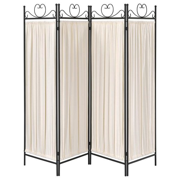 Dove - 4-Panel Room Divider Folding Shoji Screen - Beige Online now