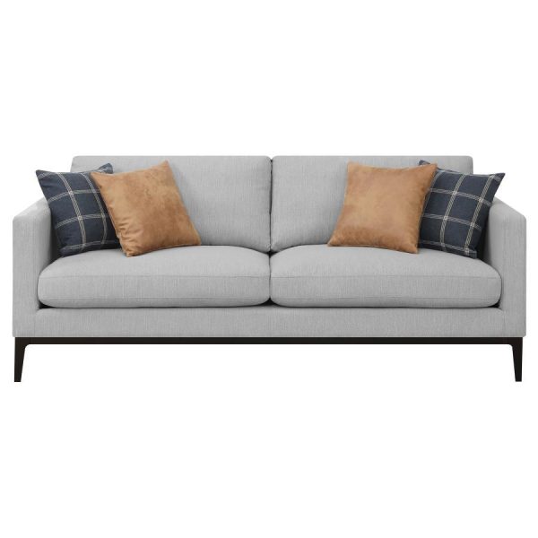 Apperson - Upholstered Track Arm Sofa - Light Gray Online Hot Sale