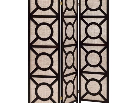 Vulcan - 3 Panel Room Divider Folding Shoji Screen - Cappuccino Cheap