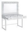 Umbridge - 3-Drawer Vanity Set With Lighting - Chrome And White Online now