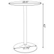 Abiline - Round Glass Top Bistro Bar Table - Chrome Online