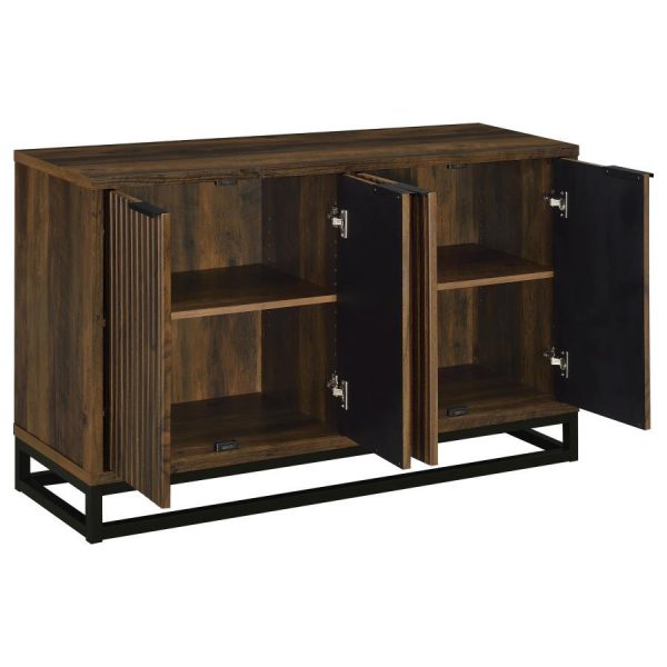 Ryatt - 4 Door Engineered Wood Accent Cabinet - Dark Pine Supply