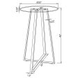 Zanella - Round Glass Top Bistro Bar Table - Chrome For Discount