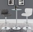 Abiline - Round Glass Top Bistro Bar Table - Chrome Online