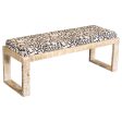 Aiden - Fabric Upholstered Accent Bench - Distressed White Supply