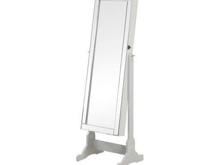 Yvonne - Cheval Mirror With Jewelry Storage - Dove Gray Fashion