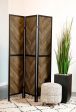 Marlene - 3-Panel Room Divider Folding Screen - Rustic Tobacco Cheap