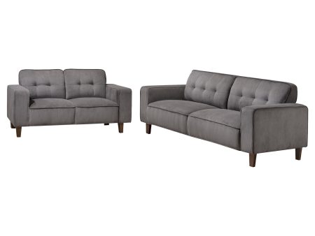 Deerhurst - Upholstered Tufted Track Arm Sofa Set Fashion