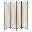 Dove - 4-Panel Room Divider Folding Shoji Screen - Beige Online now