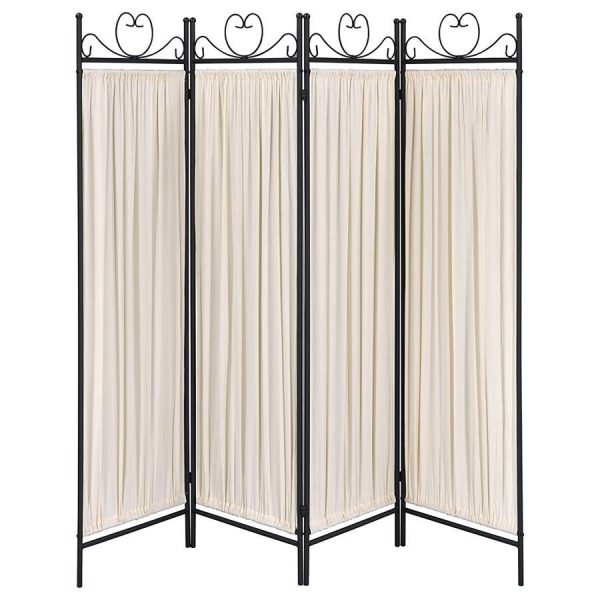 Dove - 4-Panel Room Divider Folding Shoji Screen - Beige Online now