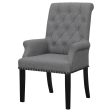 Alana - Fabric Upholstered Dining Arm Chair - Gray Sale