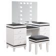 Talei - 6-Drawer Vanity Set With Lighting - Black And White Supply