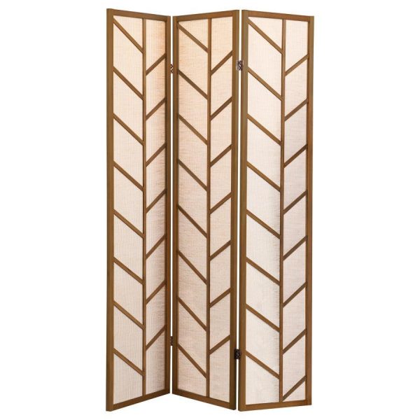 Mila - 3-Panel Room Divider Folding Shoji Screen - Walnut Discount