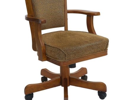 Mitchell - Upholstered Swivel Dining And Game Chair - Amber Discount