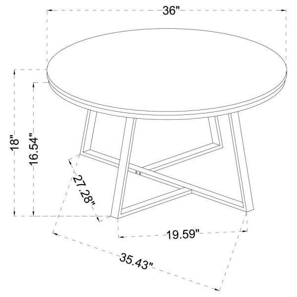 Hugo - Round Faux Marble Coffee Table - White And Matte Black Supply