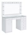 Acena - 7-Drawer Vanity Set With Lighting - White High Gloss For Discount