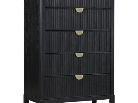 Brookmead - 5-Drawer Bedroom Chest - Black Discount