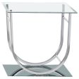 Danville - Square U-Shaped Glass Top Side End Table - Chrome Supply