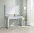 Umbridge - 3-Drawer Vanity Set With Lighting - Chrome And White Online now