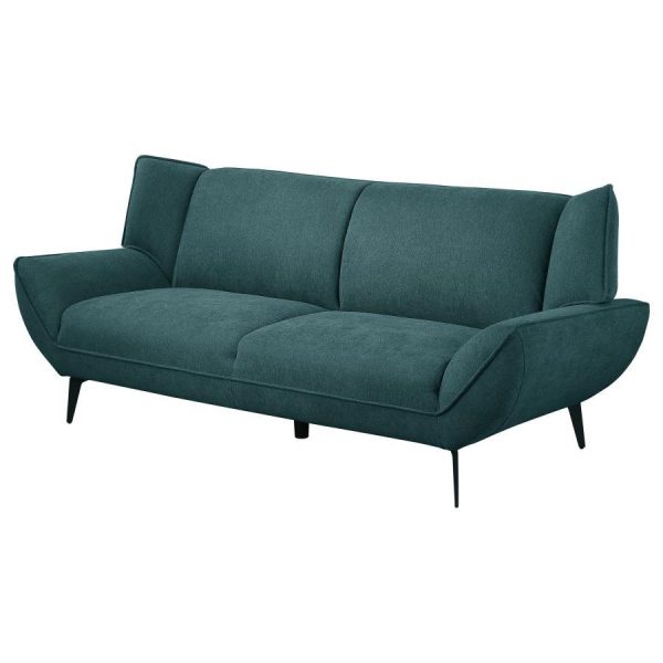 Acton - Upholstered Flared Arm Sofa - Teal Blue Cheap