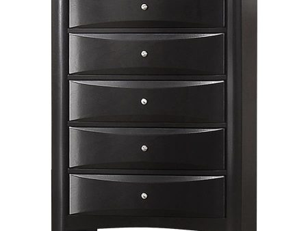 Briana - 5-Drawer Bedroom Chest - Black Online Hot Sale