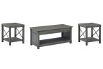 Freedan - Grayish Brown - 3 Pc. - Coffee Table, 2 End Tables For Cheap