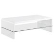 Airell - Rectangular Coffee Table With Shelf - White High Gloss Online