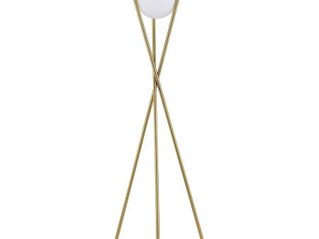 Yamileth - Spherical Bulb Metal Tripod Floor Lamp - Gold Hot on Sale