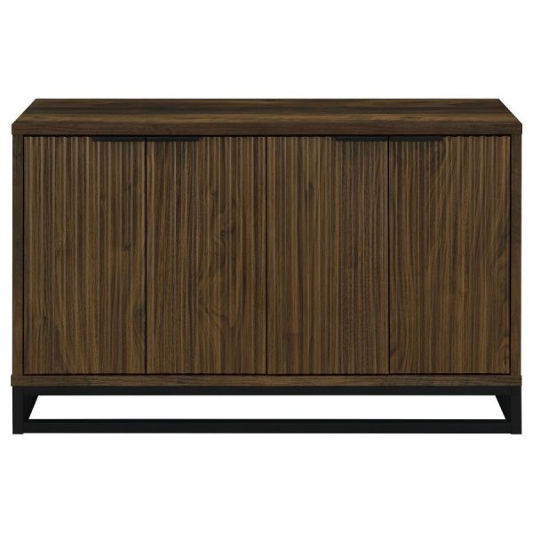 Ryatt - 4 Door Engineered Wood Accent Cabinet - Dark Pine Supply