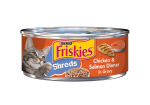 Friskies Savory Shreds Chicken And Salmon Dinner In Gravy Canned Cat Food Hot on Sale