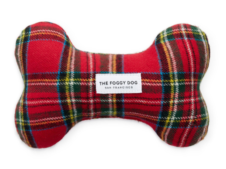 Holiday Squeaky Plush Dog toys, Tartan Plaid Flannel Online Sale