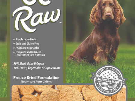 OC Raw Dog Food Freeze Dried Raw Duck & Produce Sliders 14oz For Sale