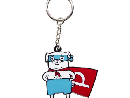 Accessories: Gemma Correll Keyring SuperPug For Discount