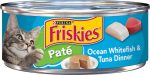 Friskies Pate Ocean White Fish & Tuna Dinner Canned Cat Food Fashion