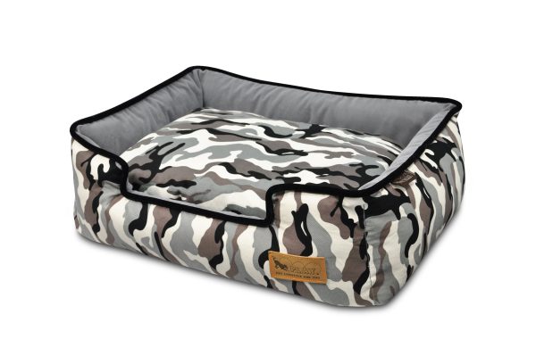 [Pre-order]Lounge Dog Bed: Camouflage White Gothic Black Online