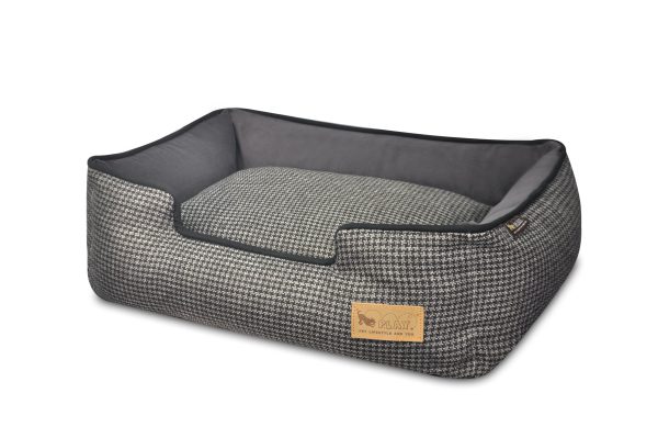 [Pre-order]Lounge Dog Bed: Houndstooth Shadow Grey Supply