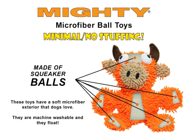 Mighty Microfibre Dog Squeaky Toy, Ball Penguin (mini and regular size) Online now