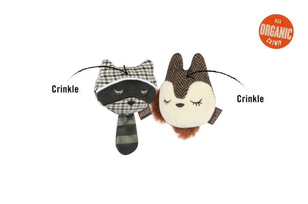 P.L.A.Y. Feline Frenzy, Catnip Toy Set: Bandit Buddies For Discount