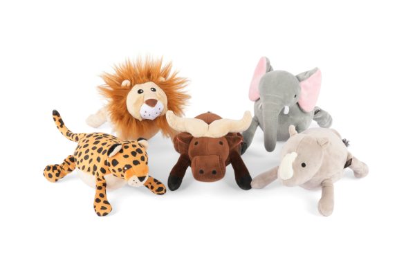 Big Five of Africa, Squeaky Plush Dog Toy, Logan the Leopard Supply