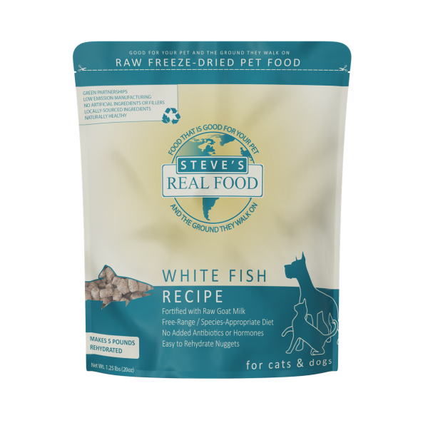 Steve s Real Food Freeze-Dried Raw Dog Food, White Fish Recipe For Sale